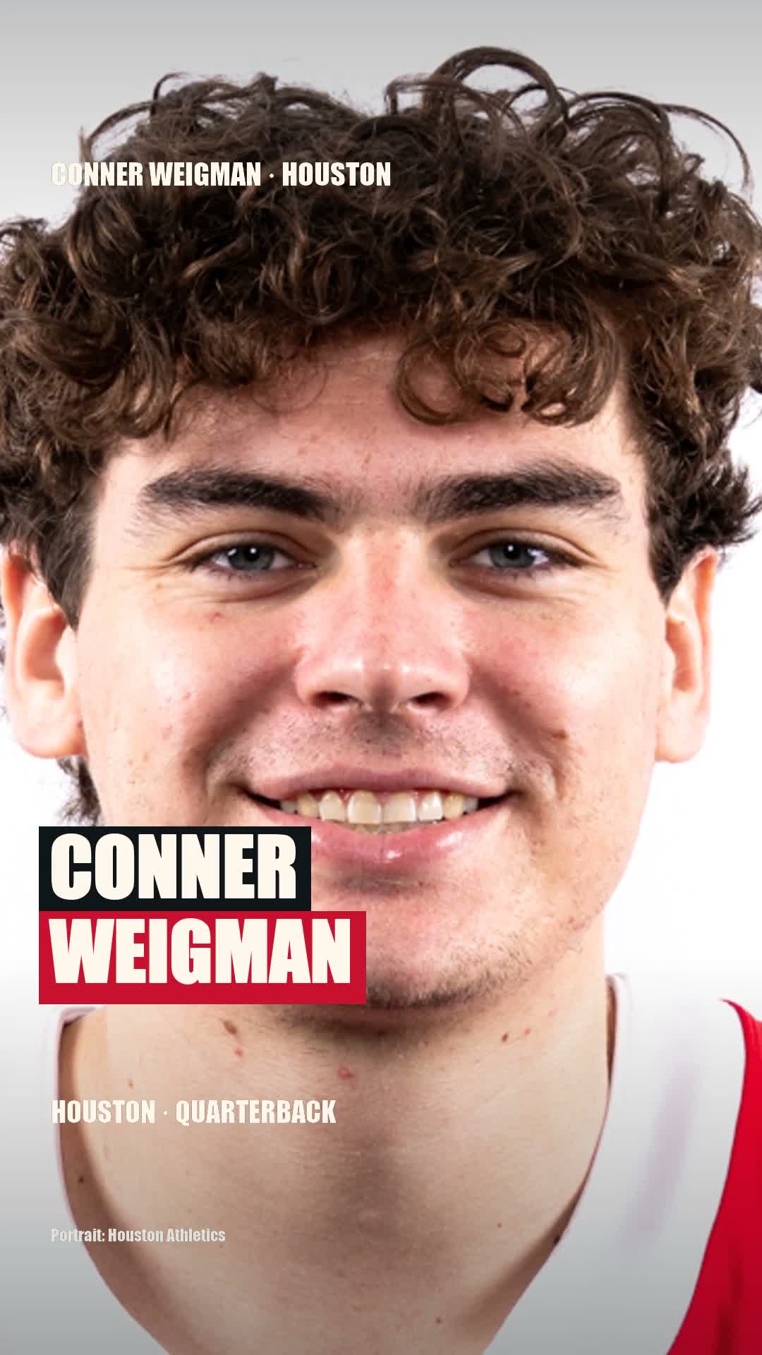Portrait of Conner Weigman of Houston, from Cypress, Texas.
