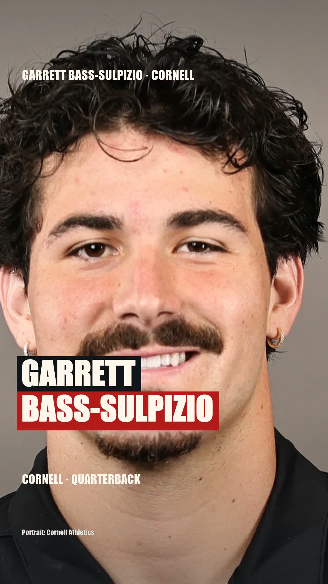 Portrait of Garrett Bass-Sulpizio of Cornell, from San Diego, California.