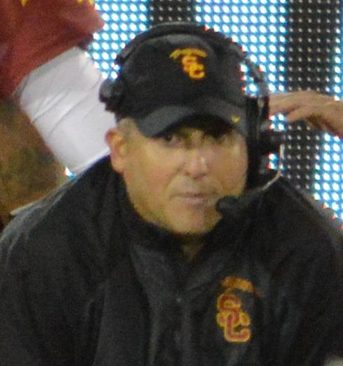 Clay Helton, head coach at USC and Georgia Southern