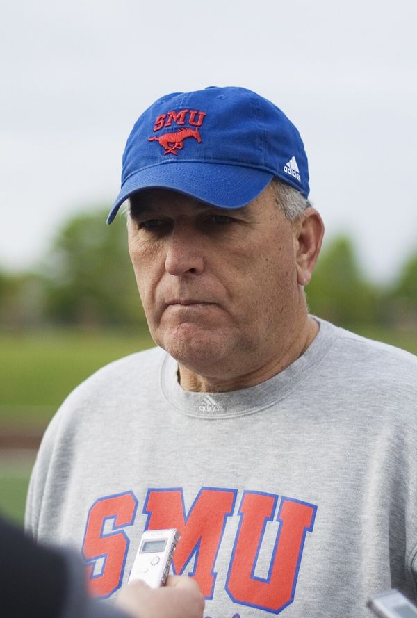 June Jones, head coach at Hawai'i and SMU