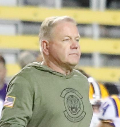 Brian Kelly, head coach at Central Michigan, Cincinnati, Notre Dame and LSU