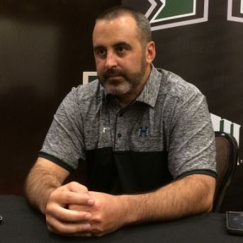 Nick Rolovich, head coach at Hawai'i, Washington State and California