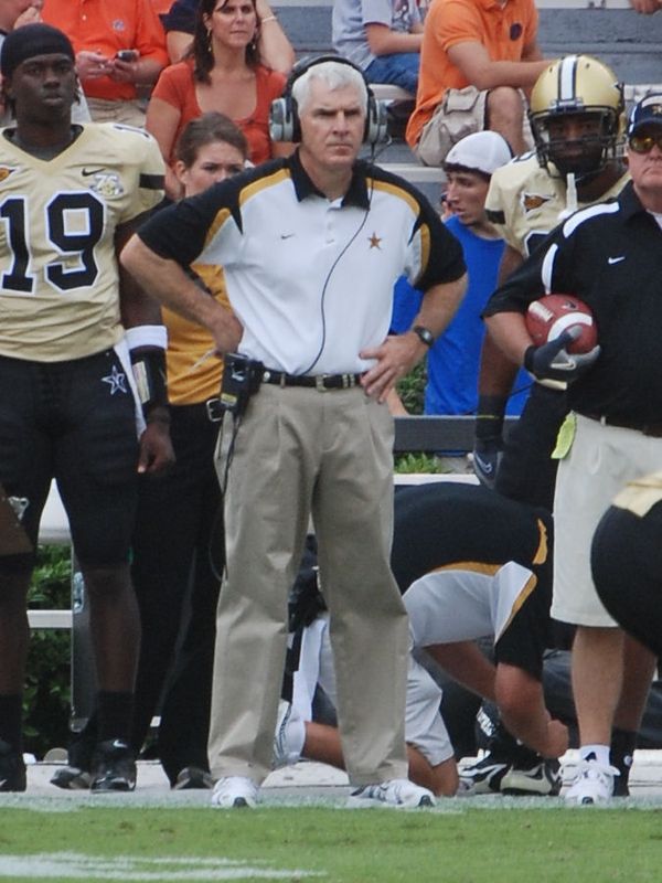 Bobby Johnson, head coach at Vanderbilt