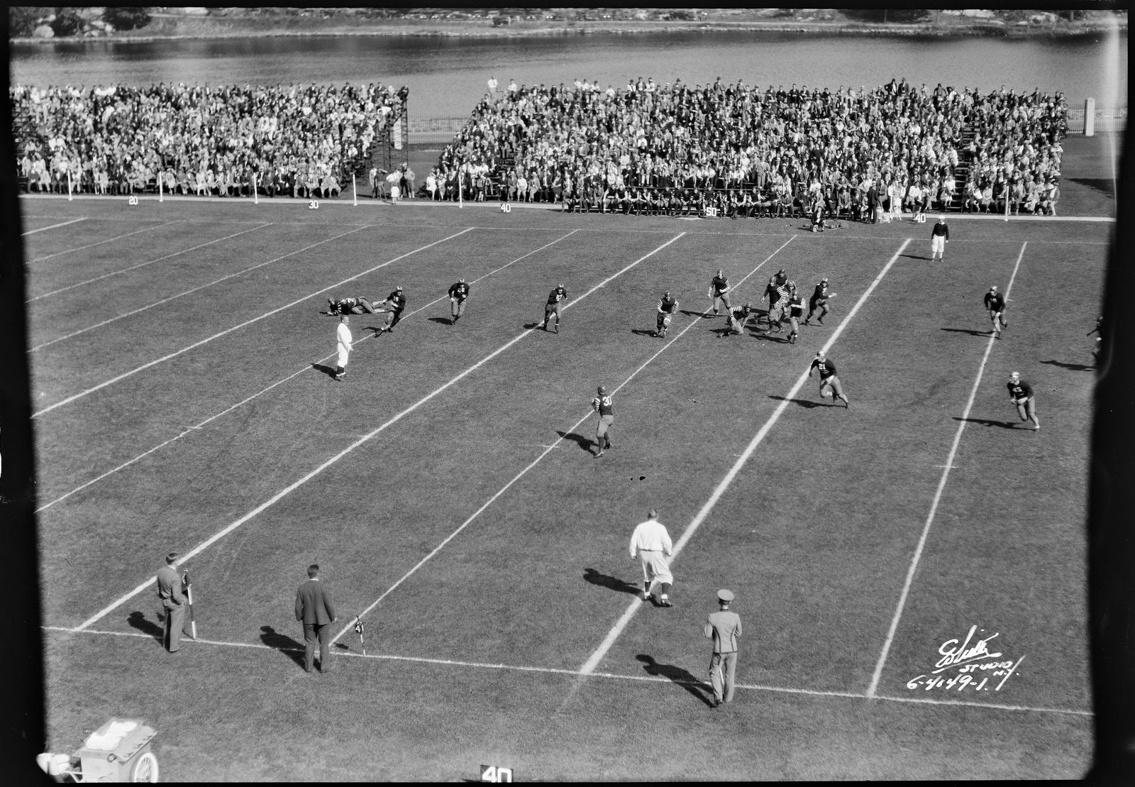 Photograph of Army Football Team in Action, Versus Boston University, Michie Stadium