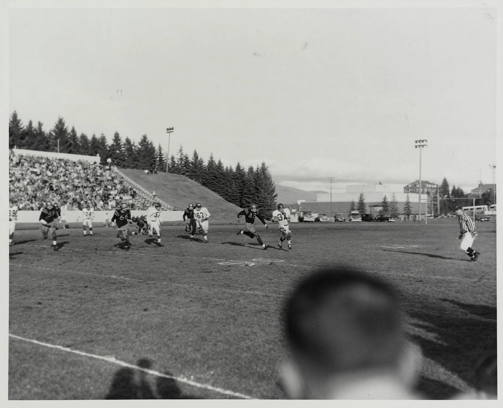 1960 Football game, University of Idaho (7) vs. Washington State University (18) In-game action [07]