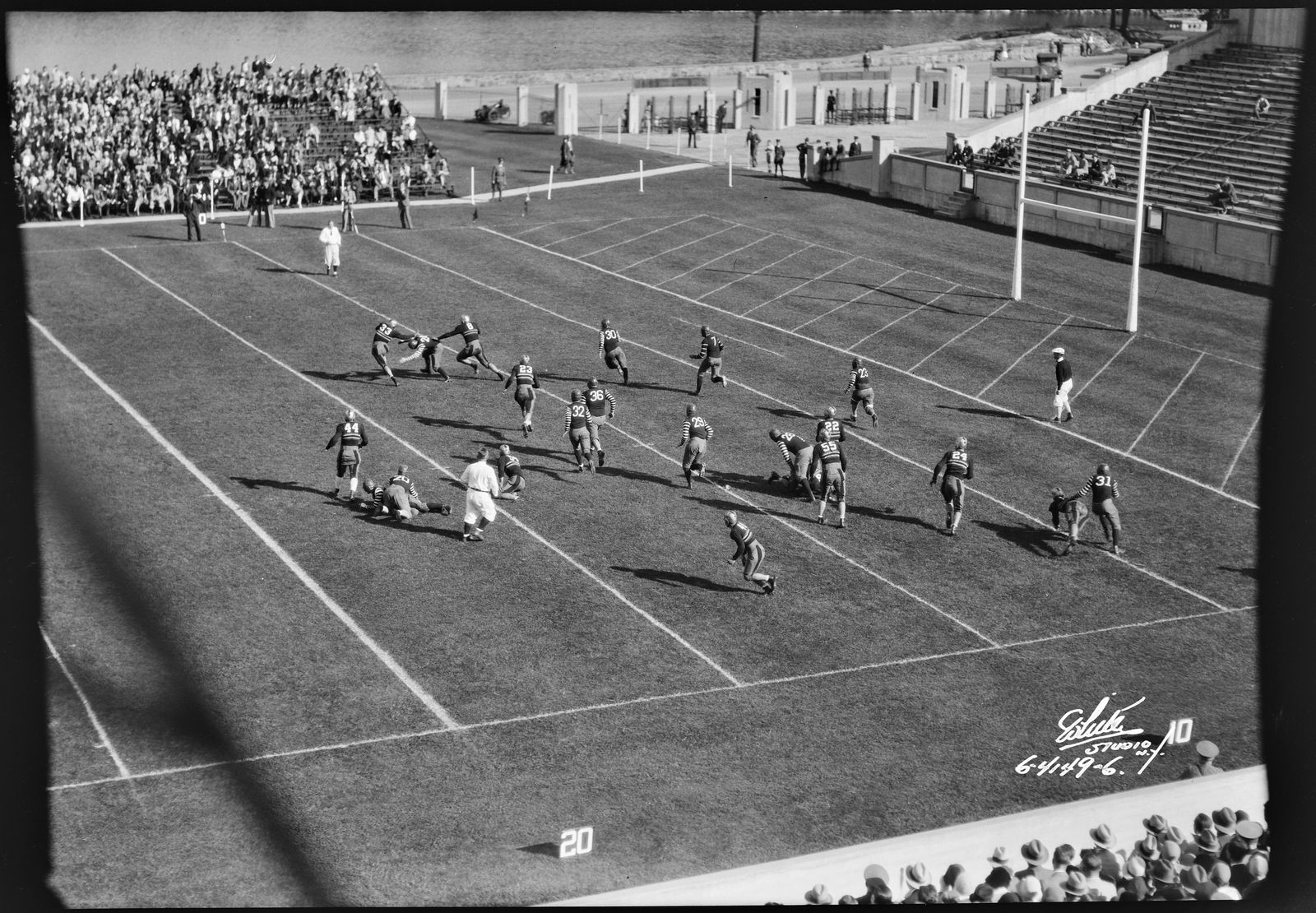 Photograph of Army Football Team in Action, Versus Boston University, Michie Stadium