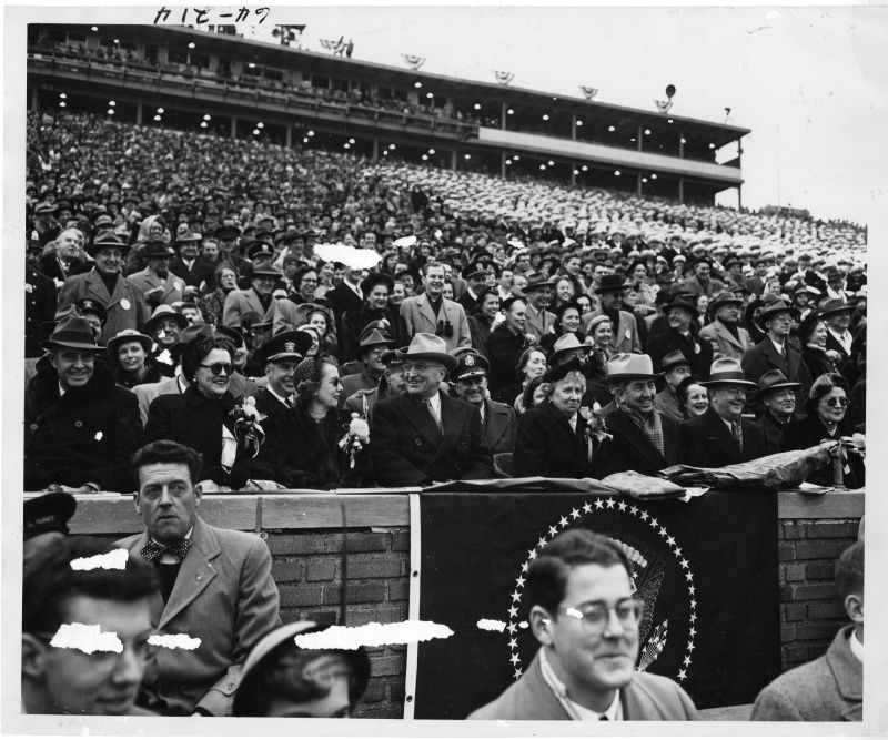 President Harry S. Truman Attends Army-Navy Football Game