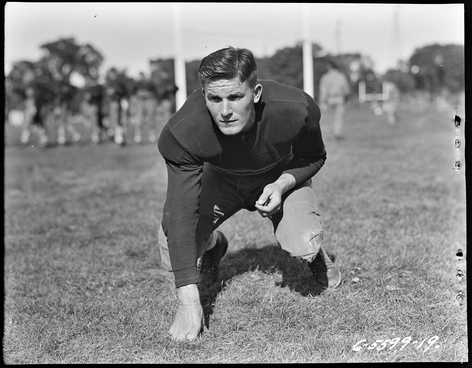 Photograph of Winton S. Graham, in Football Uniform, West Point "A" Letterman