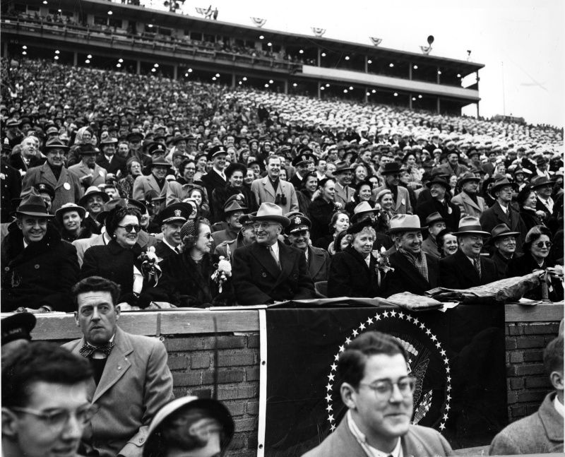 President Harry S. Truman at an Army-Navy Football Game