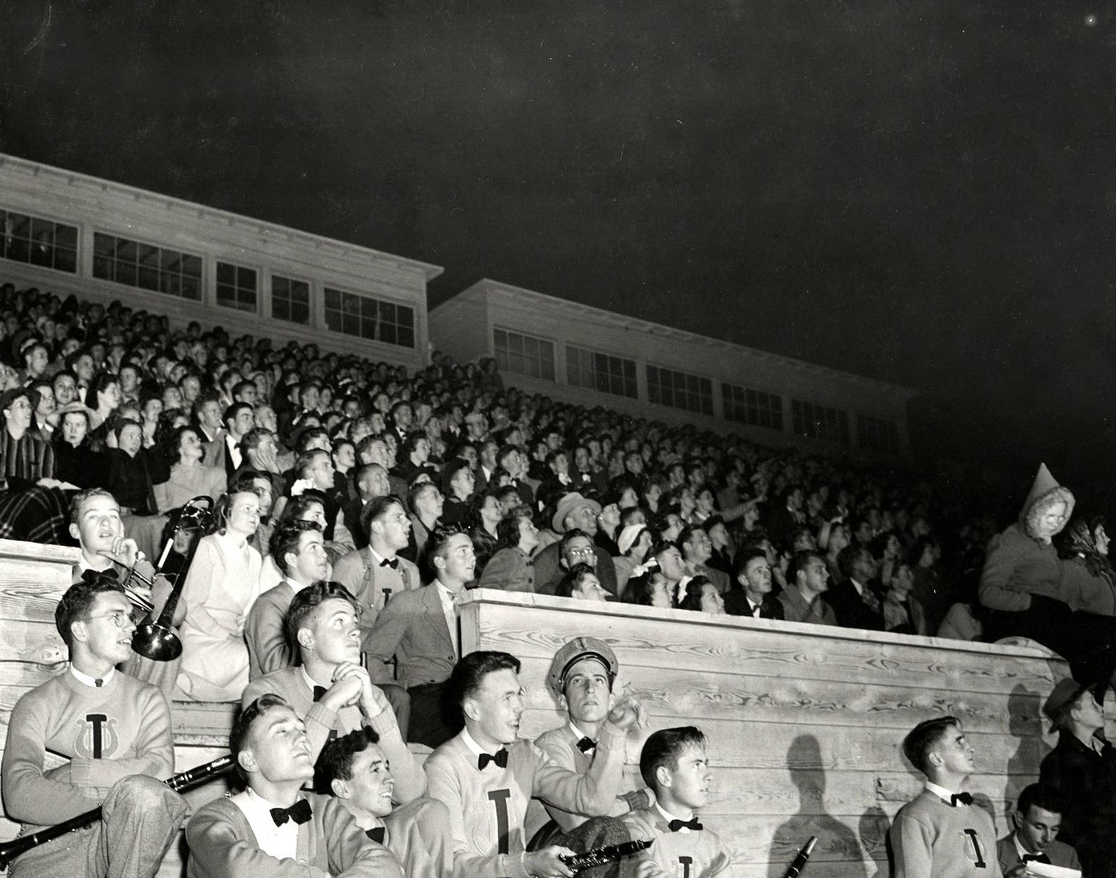 Pep band at football game [08]