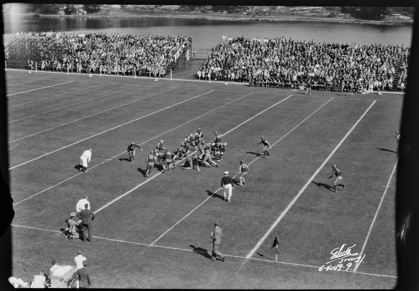 Photograph of Army Football Team in Action, Versus Boston University, Michie Stadium