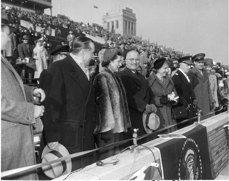 Truman and Guests at Army-Navy Game