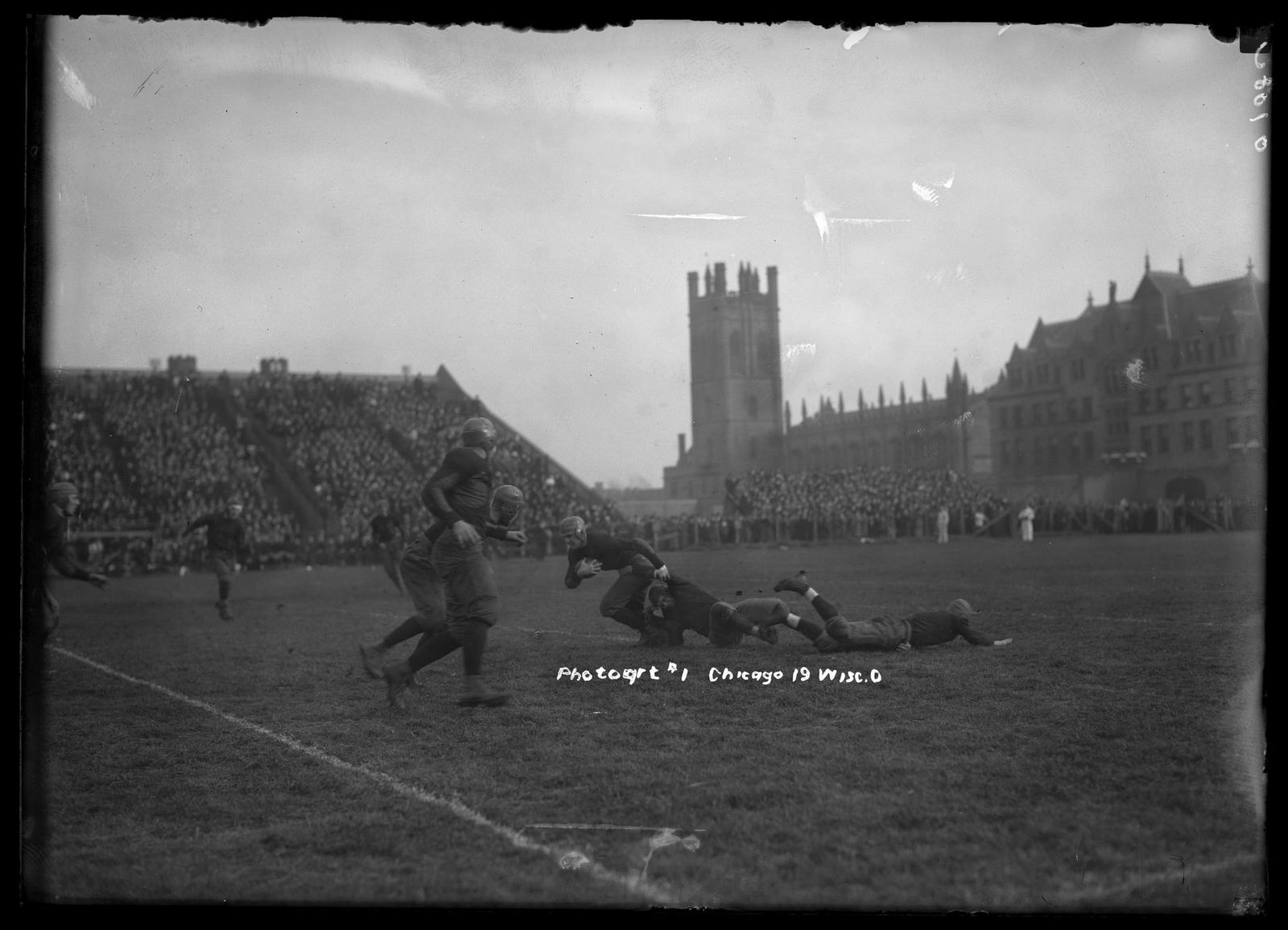 Players at the UW vs. Chicago football game