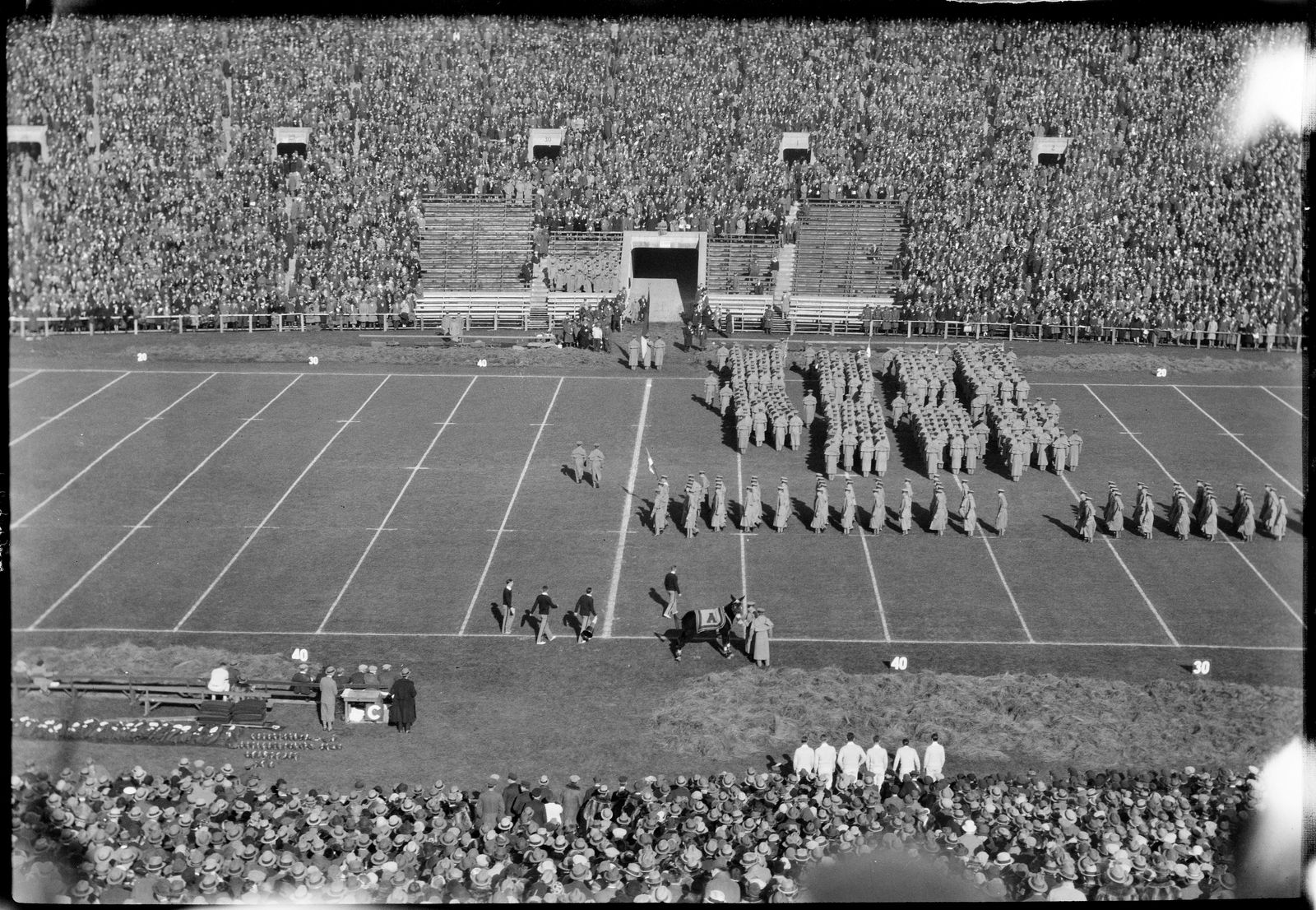 Photograph of Army-Navy Football Game, Polo Grounds, New York; Corps on Field