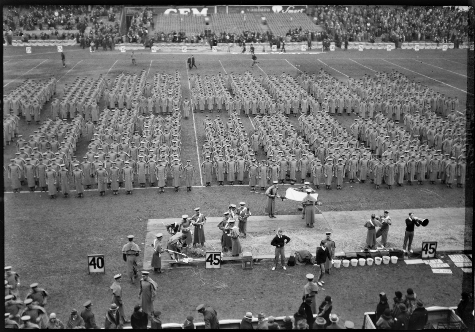 Photograph of Army-Navy Football Game, Polo Grounds, New York; Corps on Field