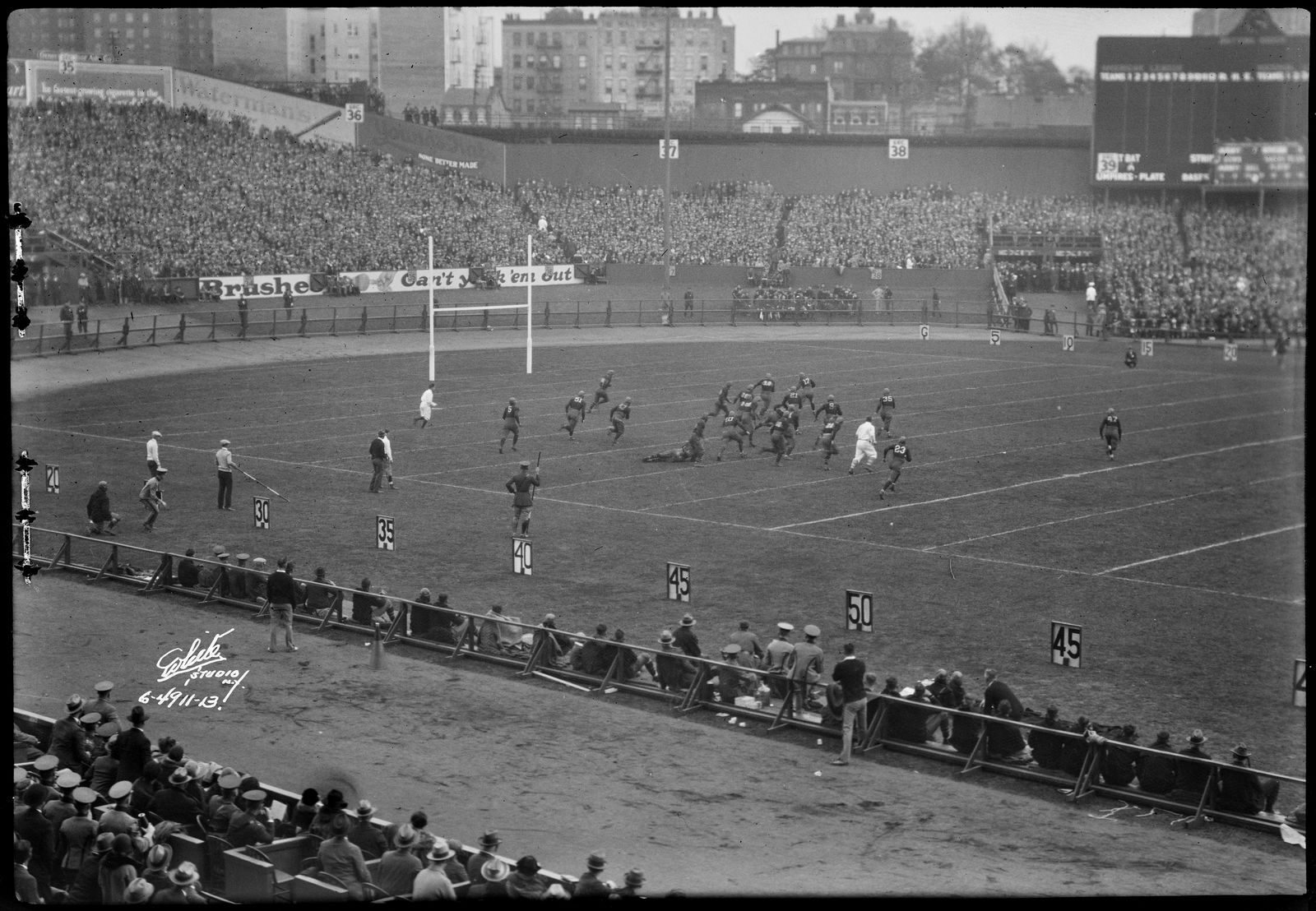 Photograph of Football Action, Army vs. Notre Dame, Yankee Stadium, New York