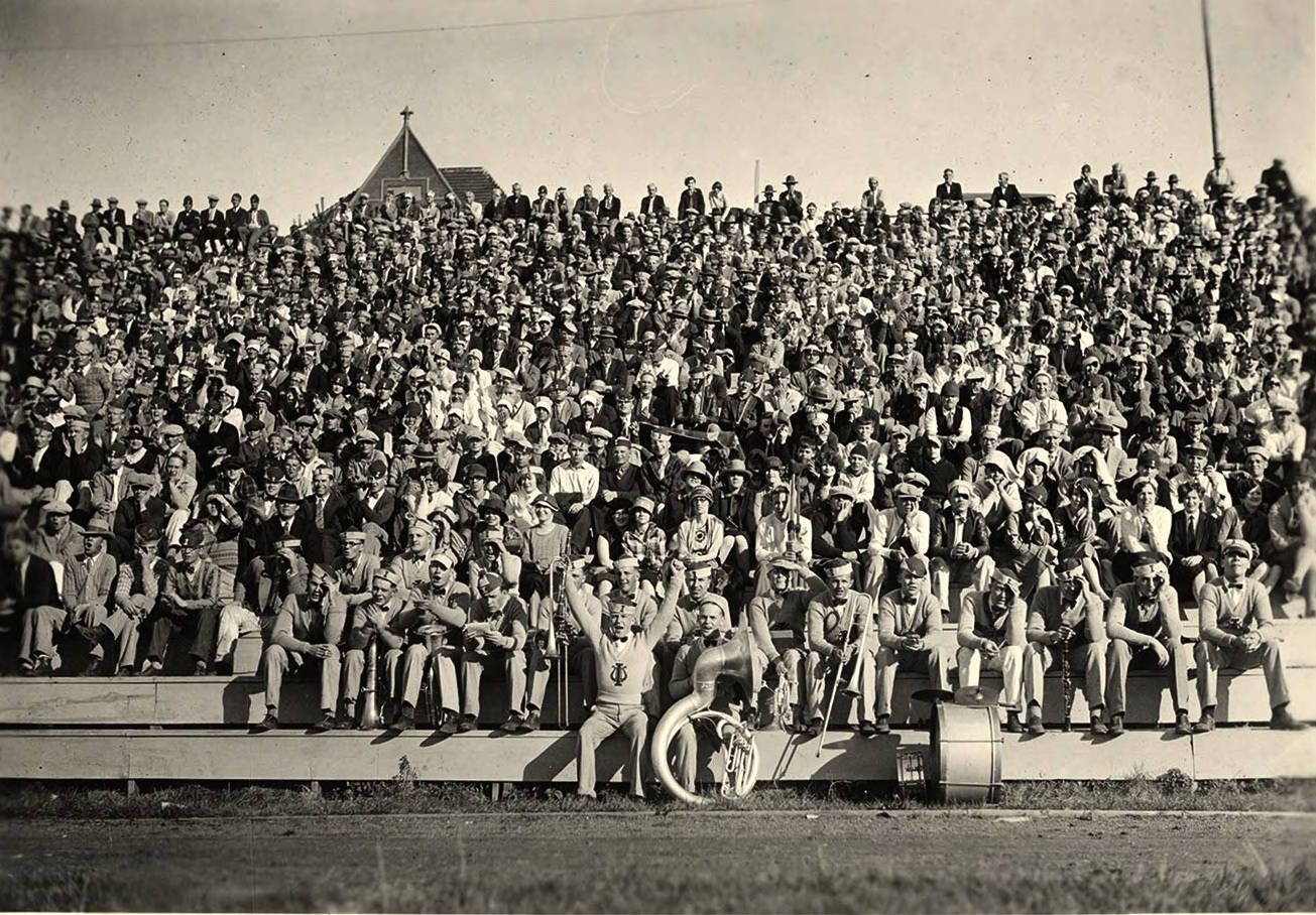 Student cheering section at a football game [06]