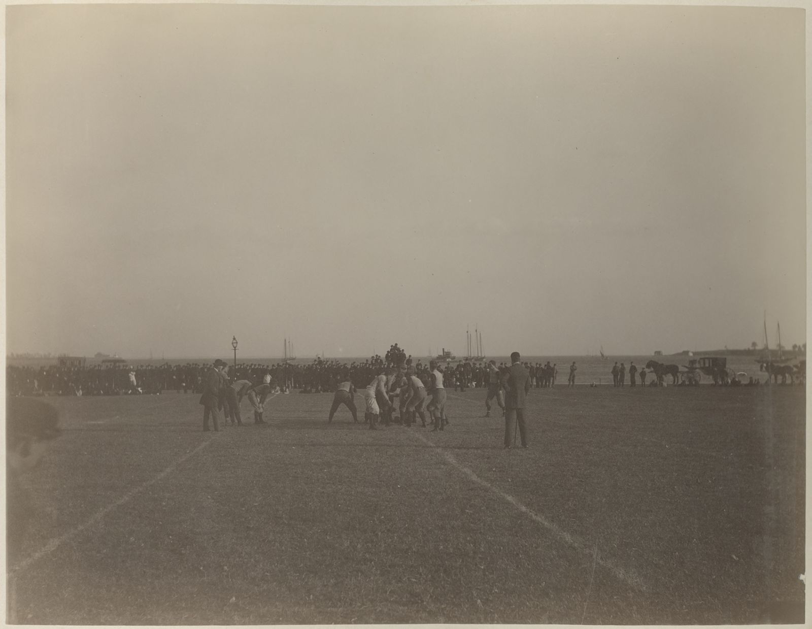 Cadets playing football (I), Naval Academy, 1893