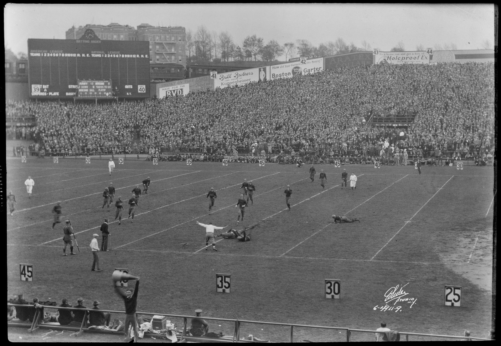 Photograph of Football Action, Army vs. Notre Dame, Yankee Stadium, New York