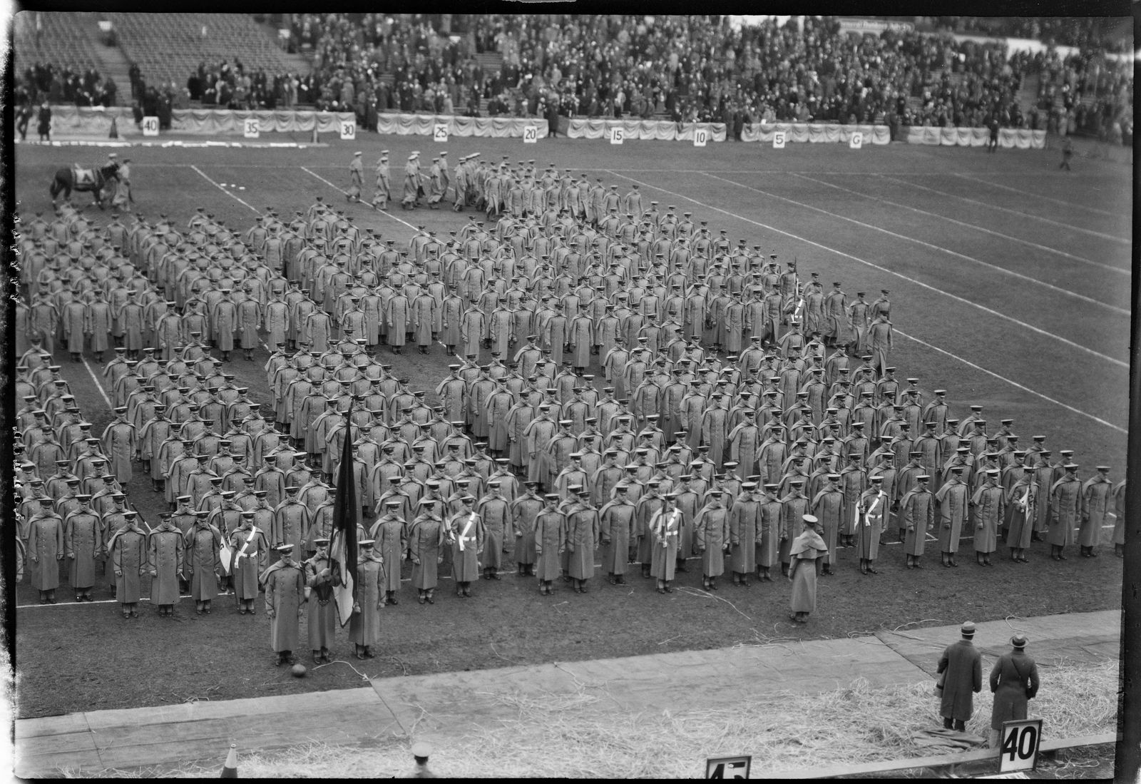 Photograph of Army-Navy Football Game, Polo Grounds, New York; Corps on Field