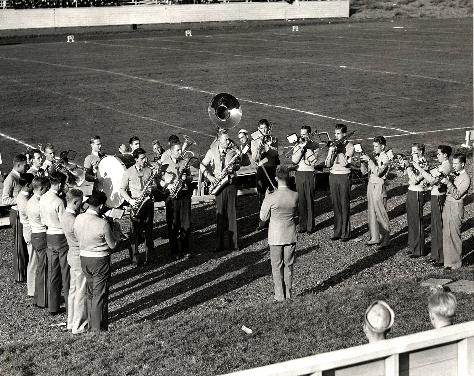 Pep band at football game [05]