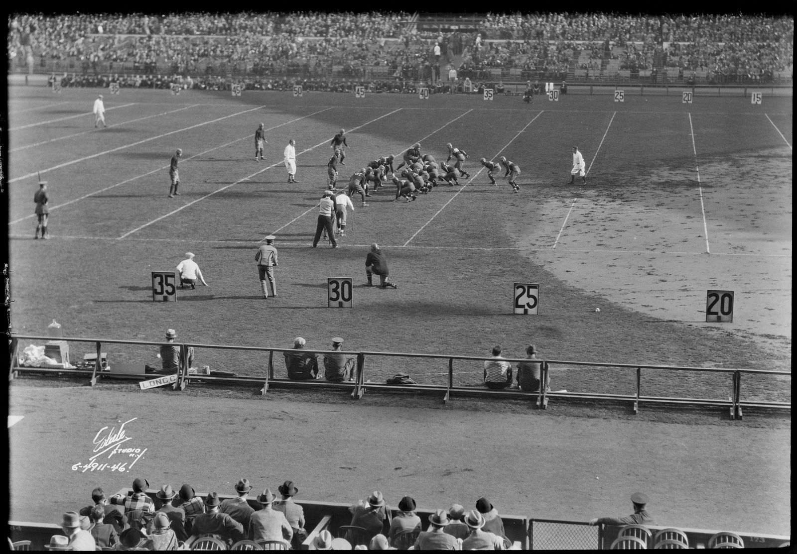 Photograph of Football Action, Army vs. Notre Dame, Yankee Stadium, New York