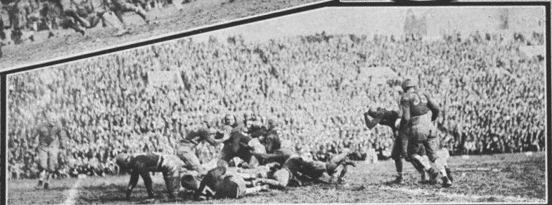 The Alabama Crimson Tide and the Georgia Tech Golden Tornado play a football game in 1925