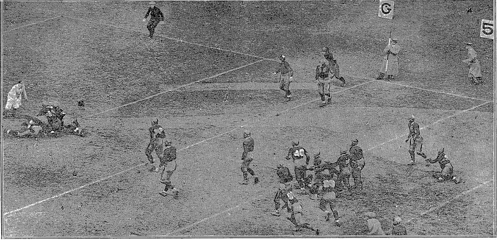 Caption text says "Army Eleven Scoring the Touchdown Which Gave It a Victory Over the Navy Yesterday at the Polo Grounds."