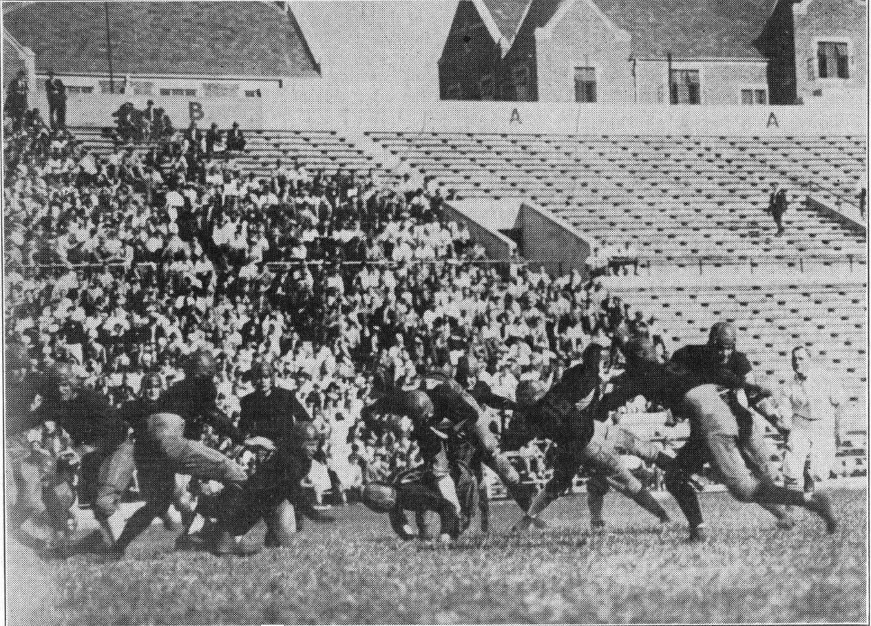 A view from the September 25, 1926 football game between the Georgia Tech Golden Tornado and the Oglethorpe Stormy Petrels at Grant Field
