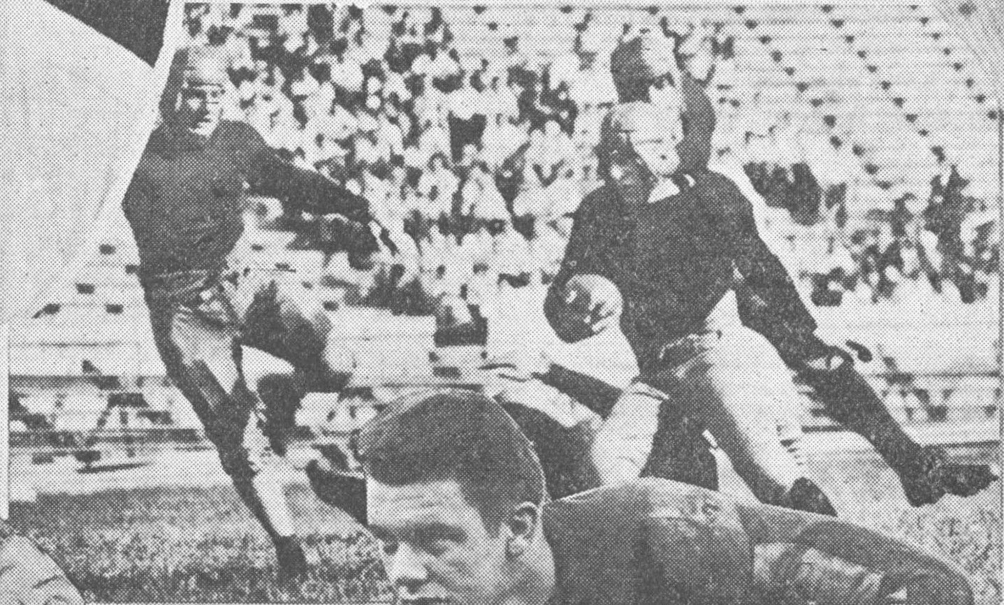 A scene from the September 25, 1926 football game between the Georgia Tech Golden Tornado and the Oglethorpe Stormy Petrels at Grant Field