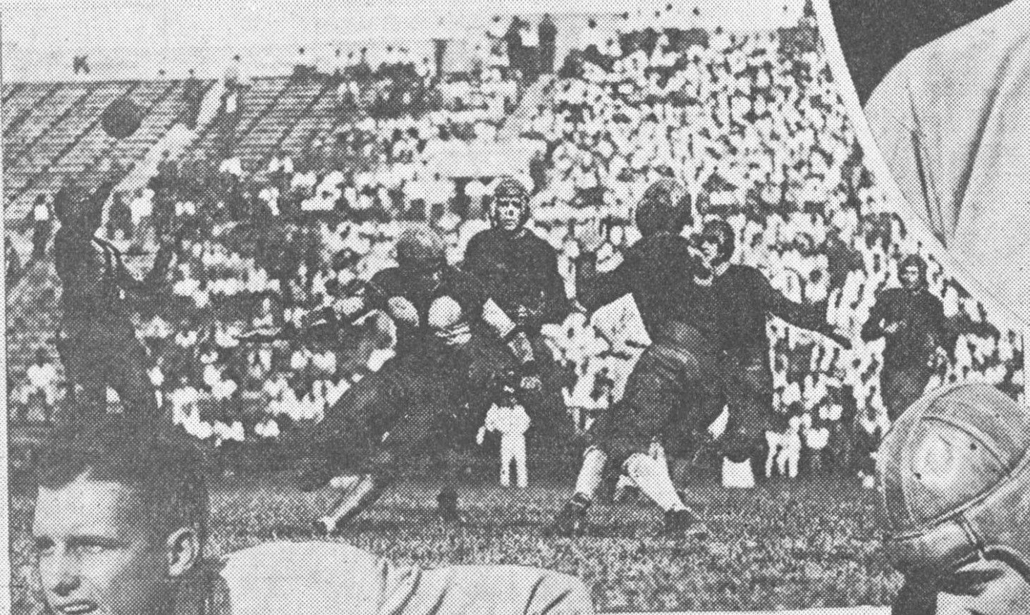 A scene from the October 2, 1926 game between the Georgia Tech Golden Tornado and VMI Keydets football teams at Grant Field