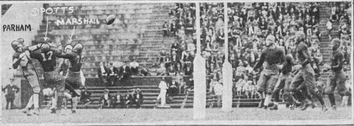 A scene from the October 23, 1926 football game between the Georgia Tech Golden Tornado and the Washington and Lee Generals at Grant Field.