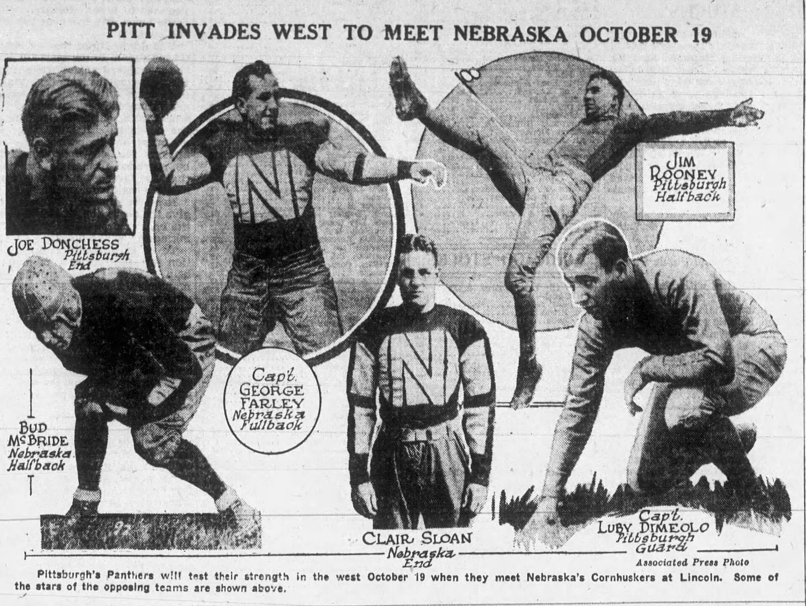 Nebraska vs. Pittsburgh, 1929