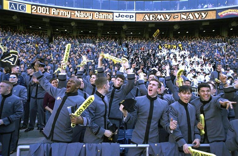 West Point cadets at an Army–Navy football game