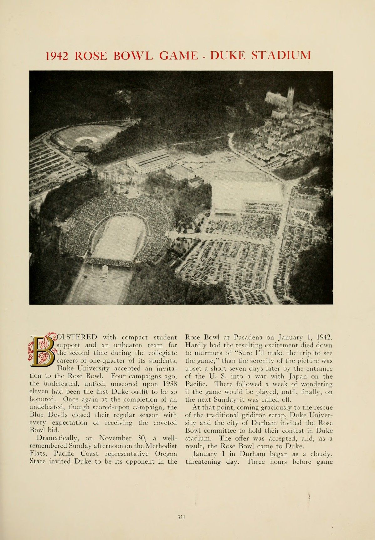 Scanned from the 1942 edition of The Chanticleer, the yearbook of Duke University