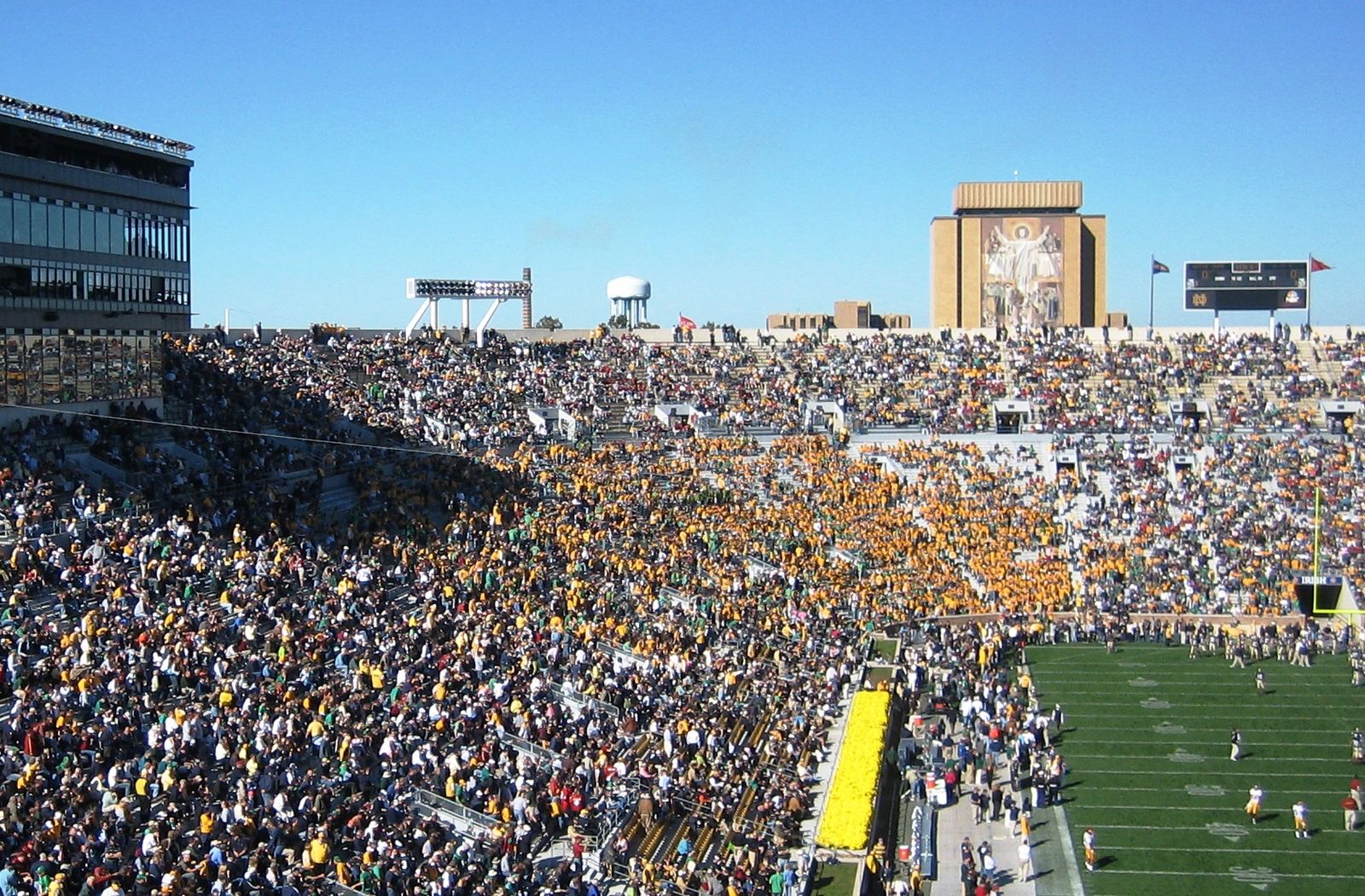 This is a picture I took from the stands during the 2005 Notre Dame vs. USC game. I authorize it's distribution for public use.