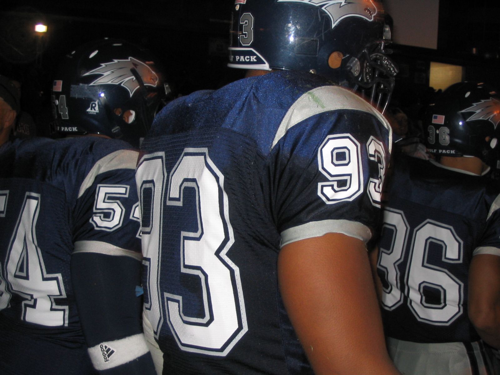 Nevada returning from the locker room near the end of halftime.