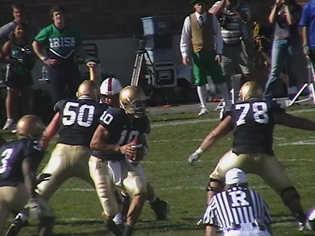 Notre Dame Fighting Irish vs. Stanford Cardinal during a football game at Notre Dame Stadium in 2006. (Brady Quinn at quarterback)