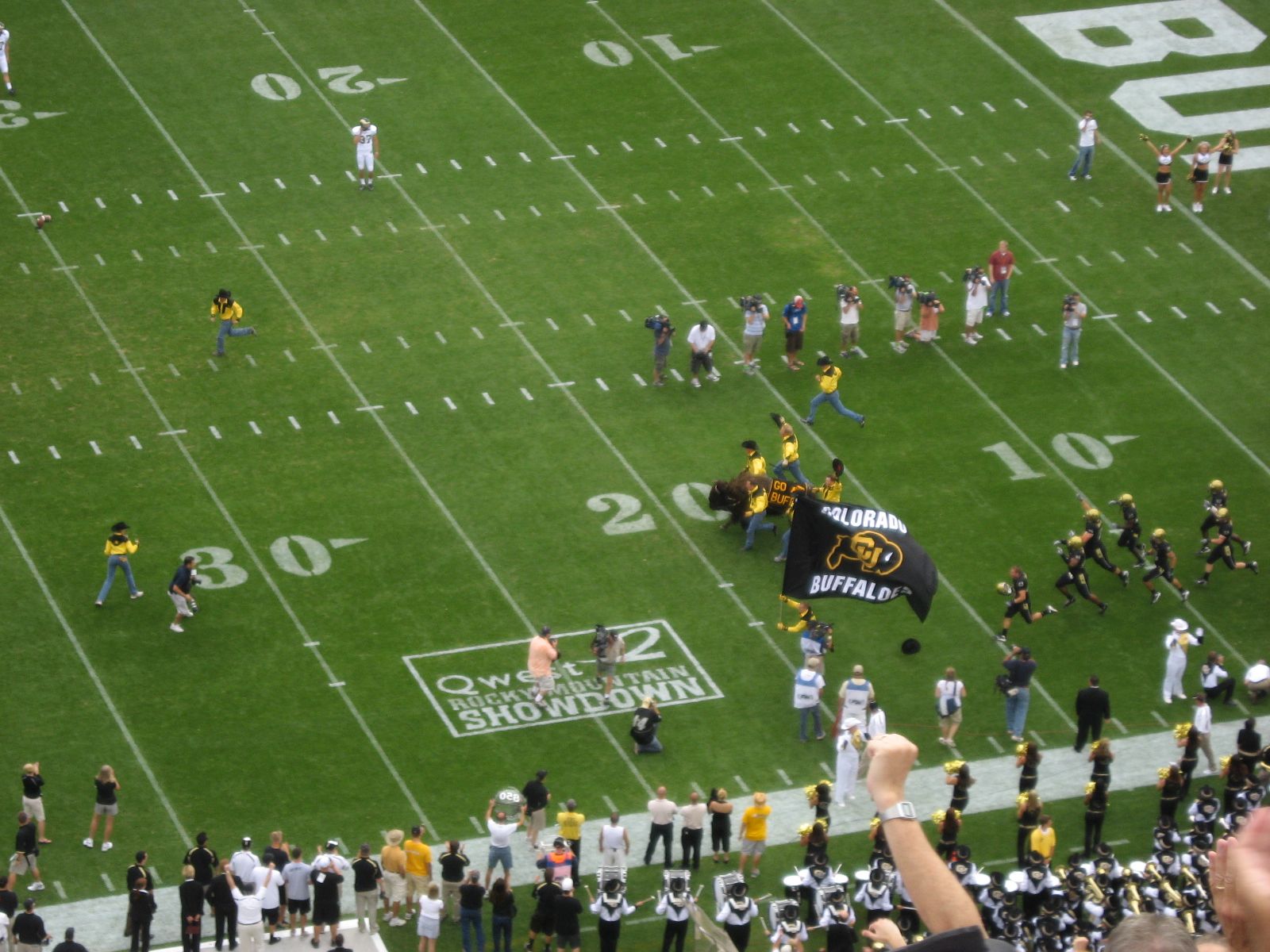 The Colorado Buffaloes against the Colorado State Rams in the Rocky Mountain Showdown