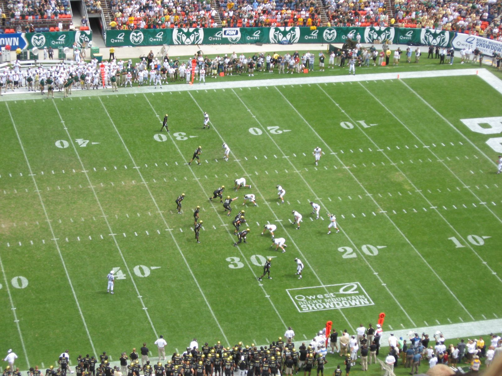 The Colorado Buffaloes against the Colorado State Rams in the Rocky Mountain Showdown