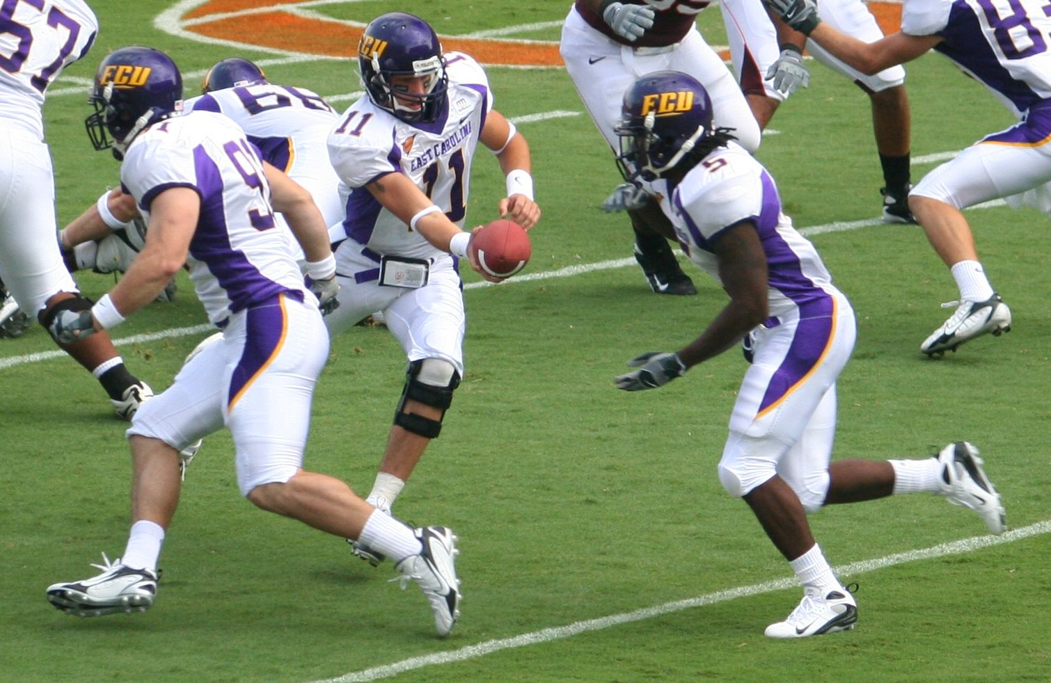 The first play of the game between Virginia Tech and East Carolina1st Play of the Game