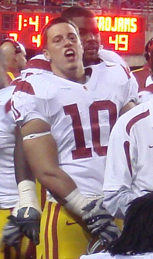 Linebacker Brian Cushing on the sideline during the final minutes of a USC victory over Nebraska.