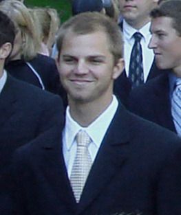 Jimmy Clausen on the traditional Notre Dame Team Walk to the Stadium.
