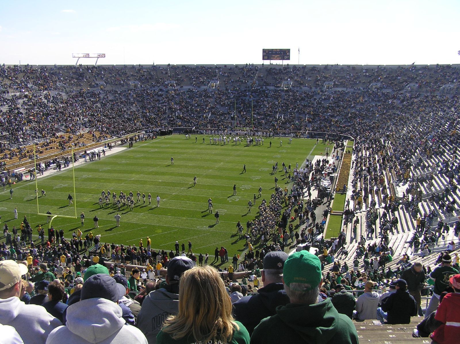 2007 Navy vs. Notre Dame football game - pregame warmups