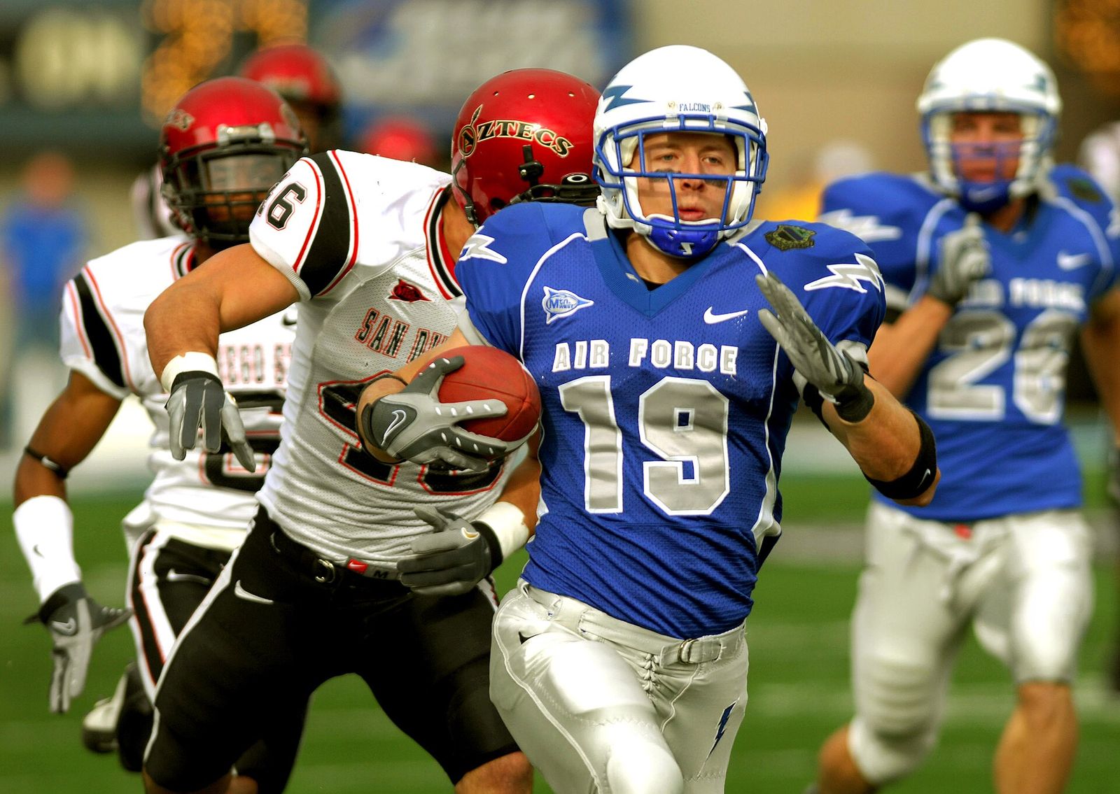 Running back Ty Paffett rushing