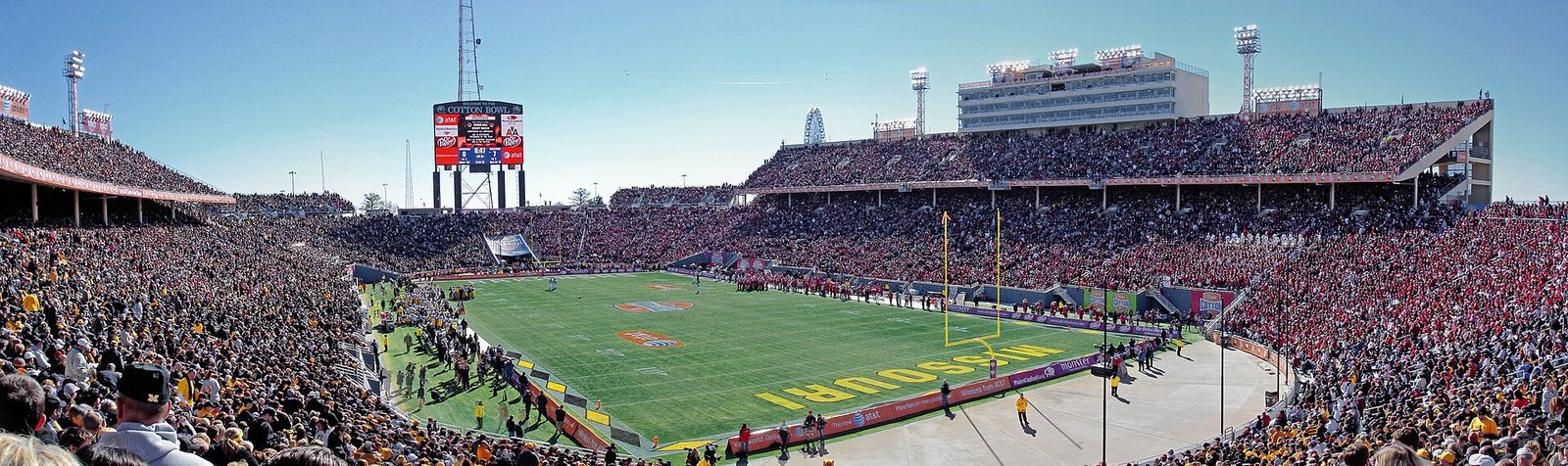 View of Cotton Bowl Stadium from the Missouri side of the 2008 Cotton Bowl game (Missouri vs Arkansas)Cotton Bowl 2007