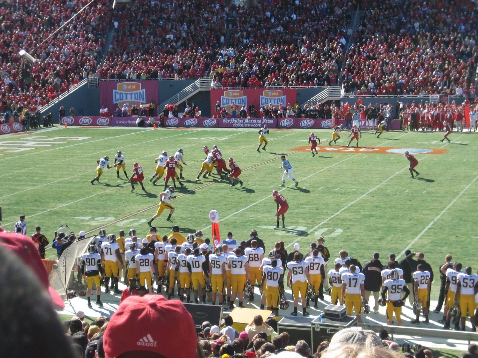 Tigers #22 Tony Temple racks up a few of his Cotton Bowl record 281 rushing yards.