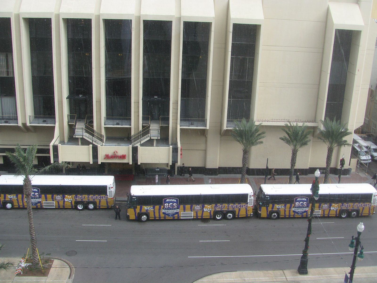LSU Tigers football bus during championship week 2008
