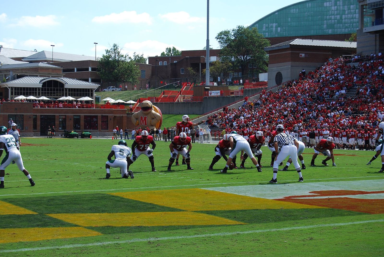 Maryland with possession at the UMD-EMU football game