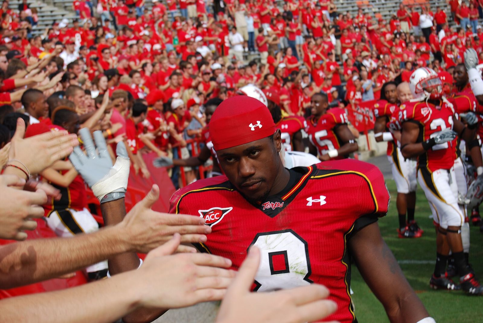 Darius Heyward-Bay at the UMD-EMU football game on 9/21/08